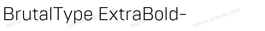 BrutalType ExtraBold字体转换